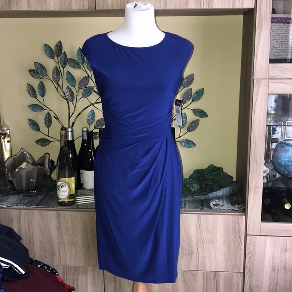 chaps blue dress